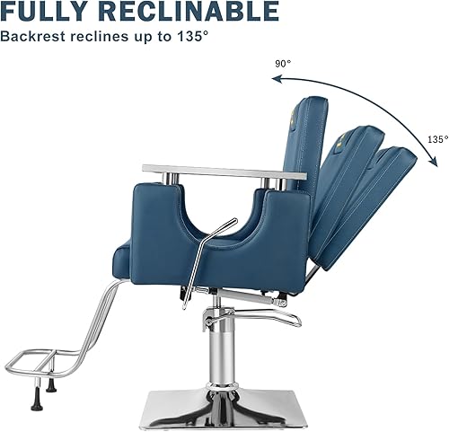 Miniatura 3 de Silla de peluquería Silla de peluquería Silla de estilista hidráulica Sillas de peluquería reclinables, sillas giratorias de peluquería giratorias