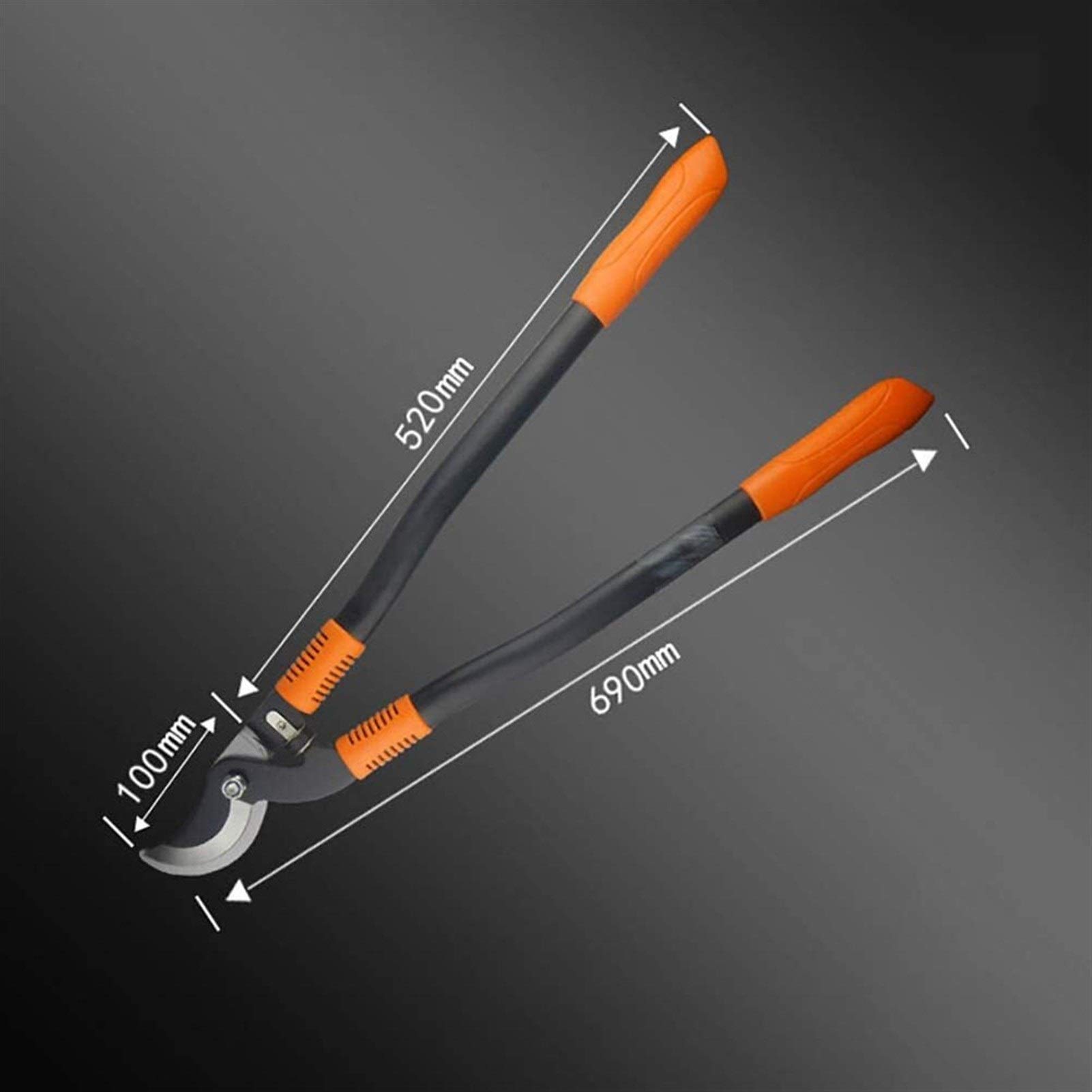 Schere, Gartenschere, handgehaltene, ausziehbare Gartenschere, leichte, dicke Astschere, Pflanzenbeschneidungsschere for Obst und Gemüse, gebogene SK-5-Stahlklinge, ergonomische Gartenschere mit ABS-G