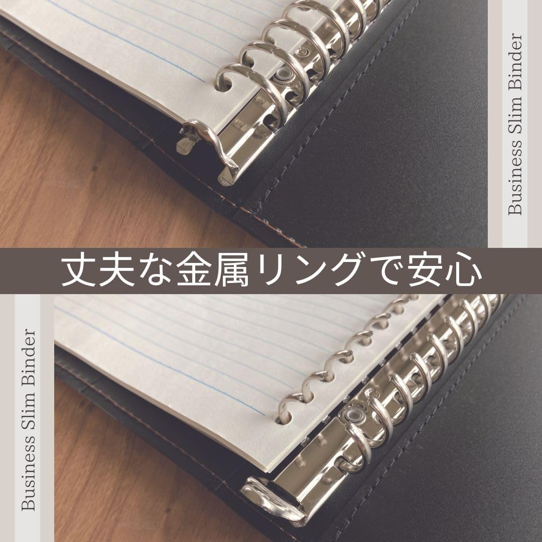 Raymay Fujii QE1125K Business Slim Binder, 26 Holes, B5, Navy