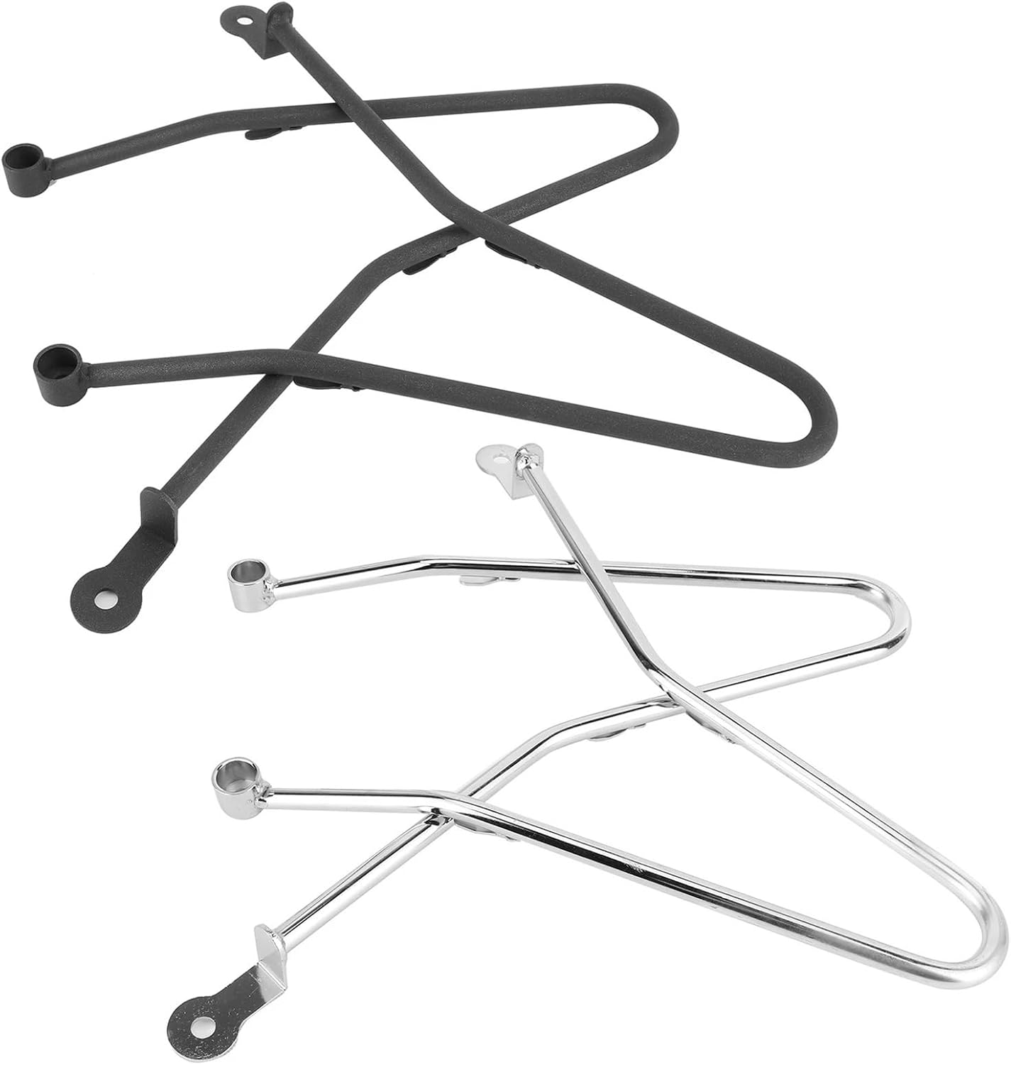 Replacement Saddlebag Support Bars Mounting Guard Bracket Fit for Triumph Bonneville T100/Thruxton 900(Black Pre-LCI A)