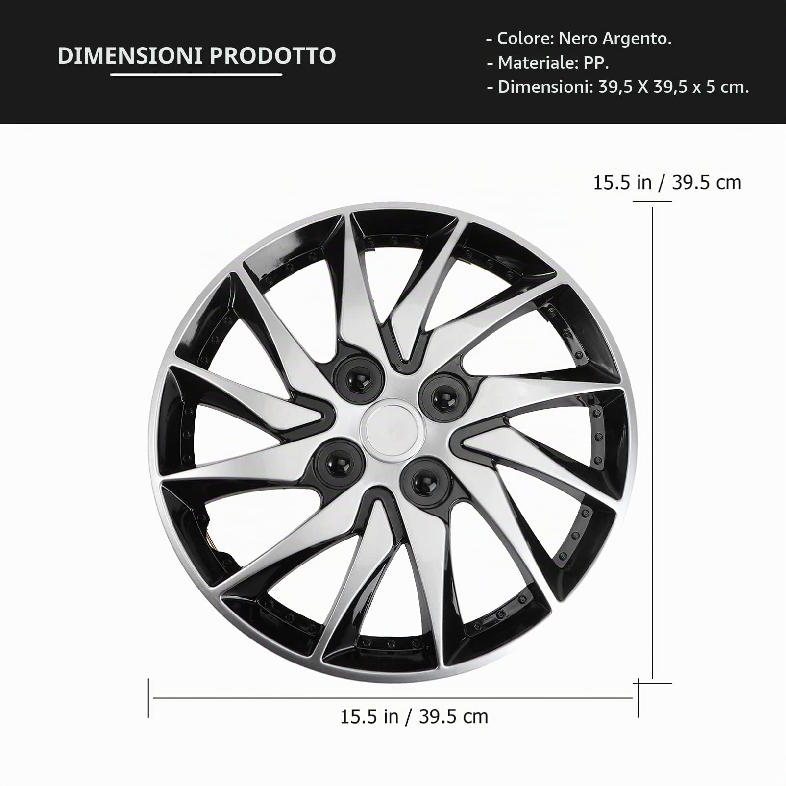 VANZACK Coprimozzo Coprimozzi 14 Pollici Coprimozzi Copricerchi Auto Copriruota 14 Universali Per Auto Cassa Del Mozzo