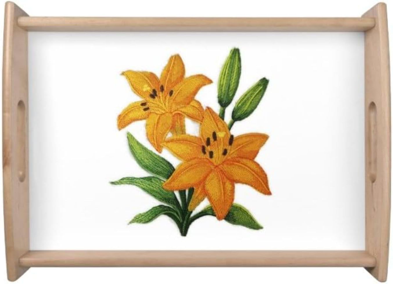 Custom and Unique Garden's Best Delight Flower [ Yellow Lily Blooms ] Embroidered Iron on/Sew Patch [ 5.87"(w) x 7.07"(h) ] [Made in USA]