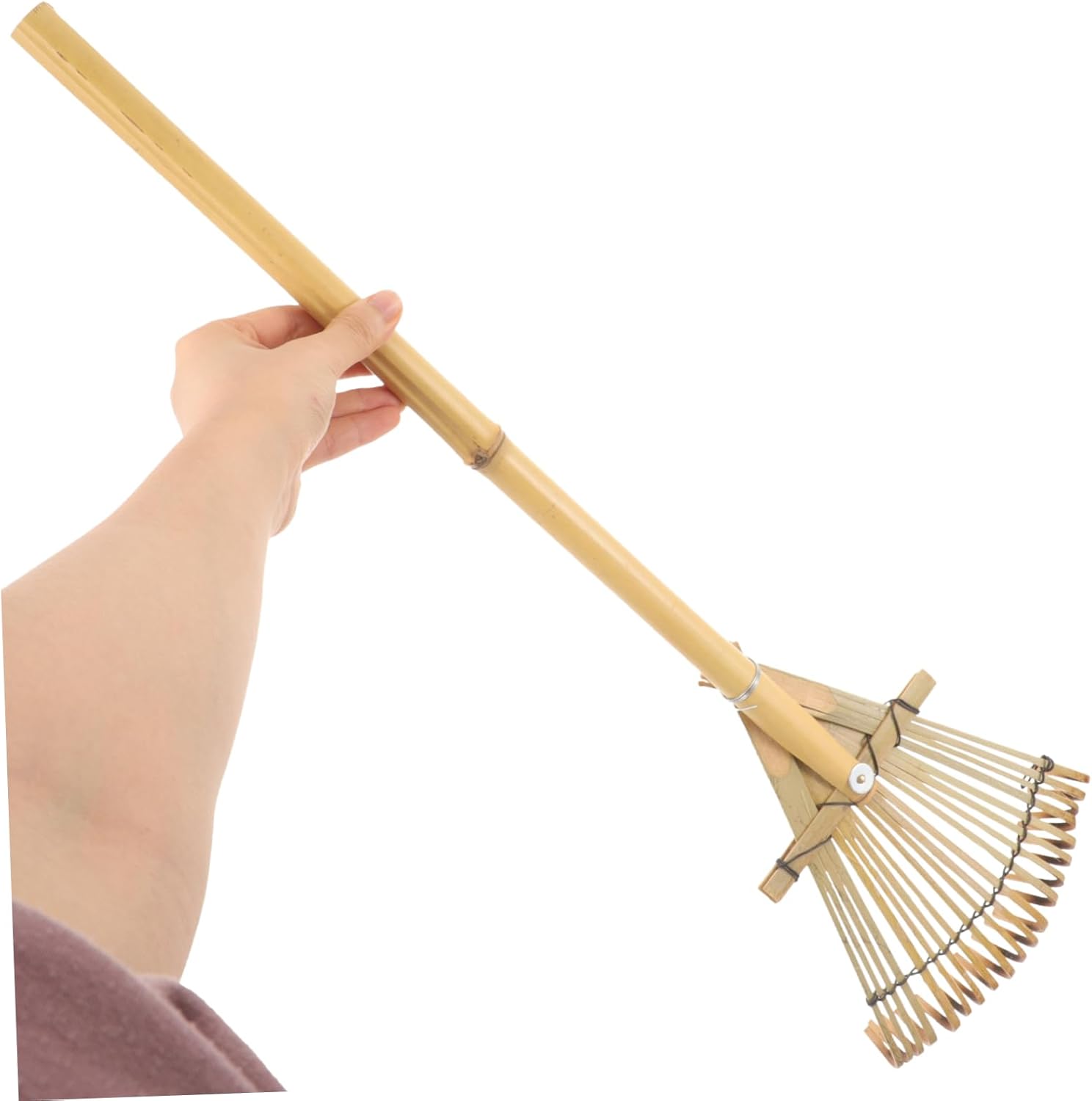 Hand Rake Gardening Convenient Soil Spreading Leaf Gathering Tool Steel Tines Comfortable Handle Ideal Lawn Maintenance Garden Care Gardening Tool Home Yard