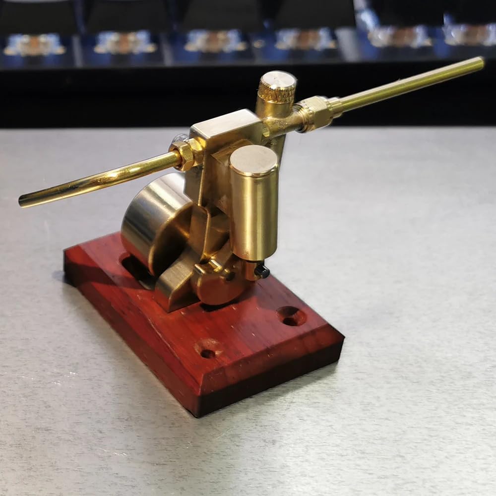 Mini Einzylinder Schwenk Dampfmaschinenmodell, Messing Dampfmaschinen RC Maschinenmodell, Modellbausatz für Physikalische Experimente