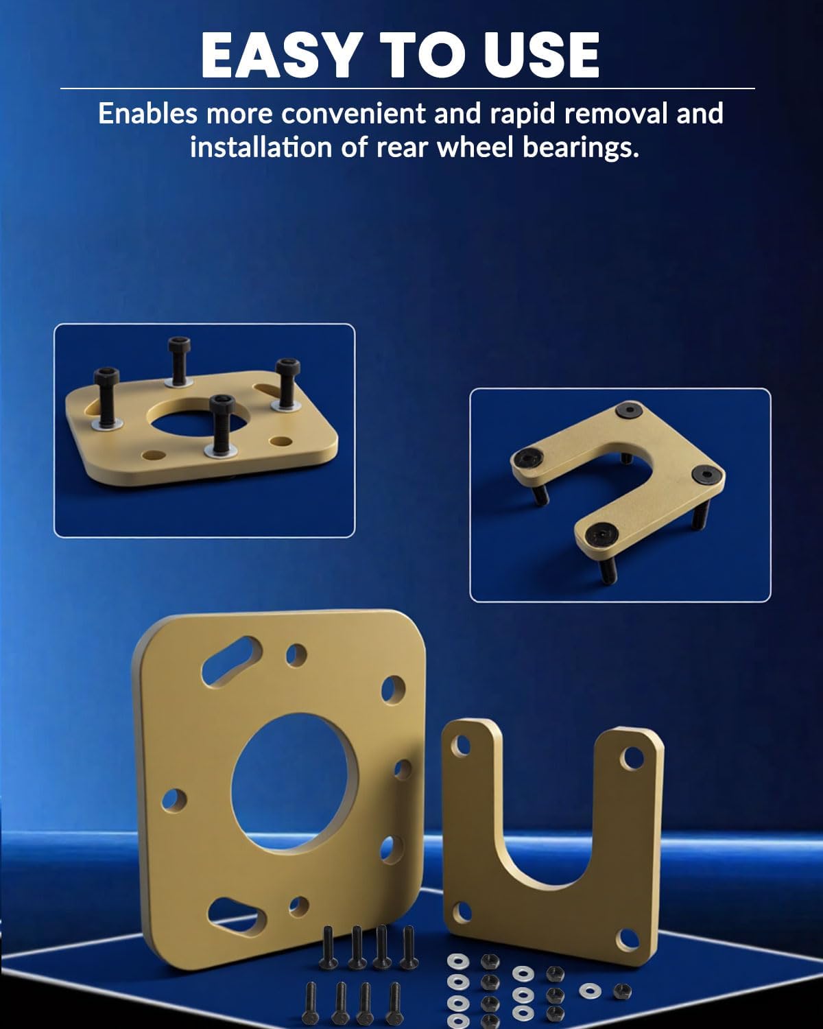 DPTOOL Rear Axle Bearing Puller Removal Install Tool Kit ABS Tone Ring Tool 40mm Bearing Driver with Adapter Plate Compatible with Toyota 4Runner Hilux Tacoma T100 Tundra