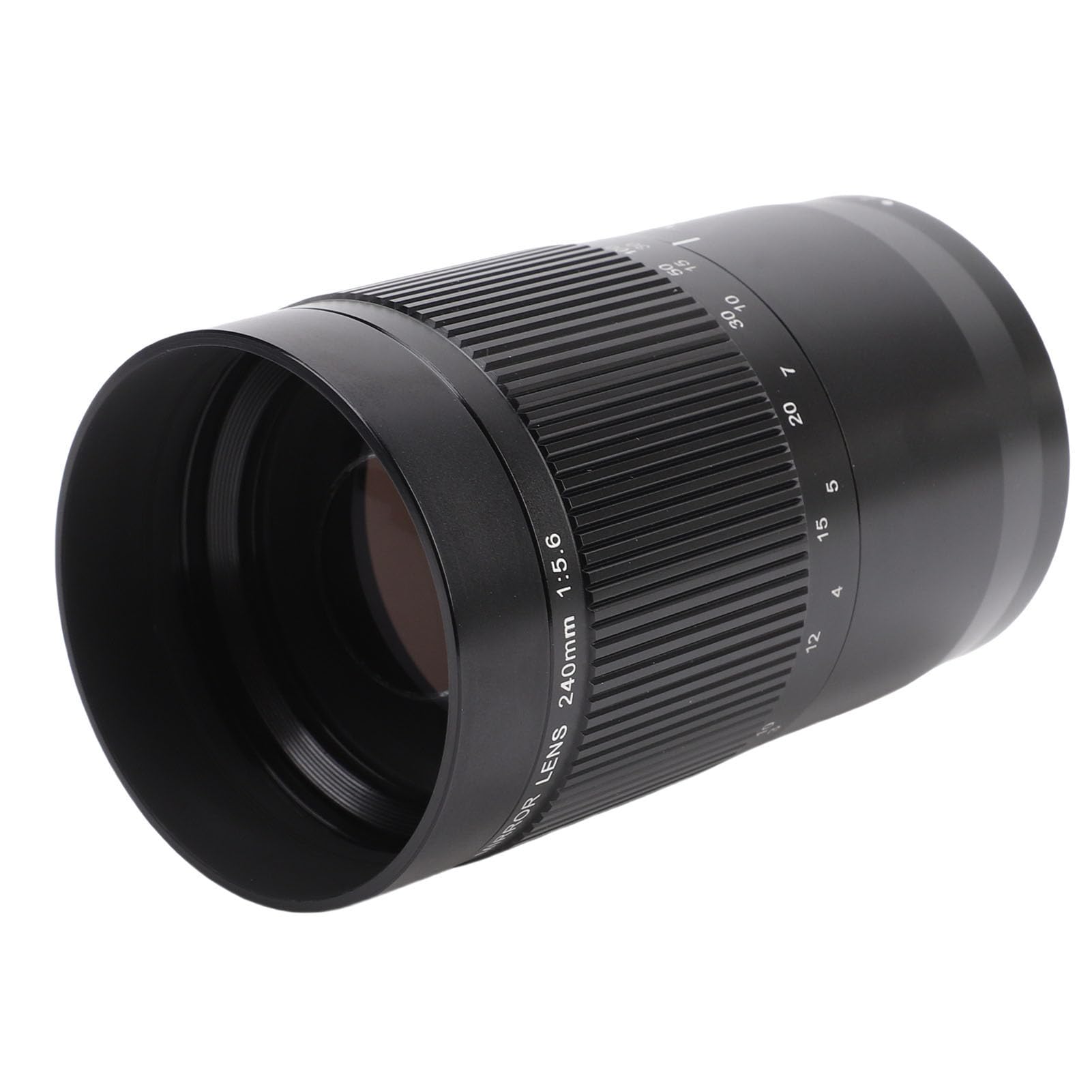 Akozon Obiektyw Refleksyjny Pasuje do D850 D810 D780 Z Mocowaniem Z Aparat Bezlusterkowy Szkło Optyczne ze Stopu Aluminium 240mm F5.6 Pełnoklatkowy Obiektyw Refleksyjny MF