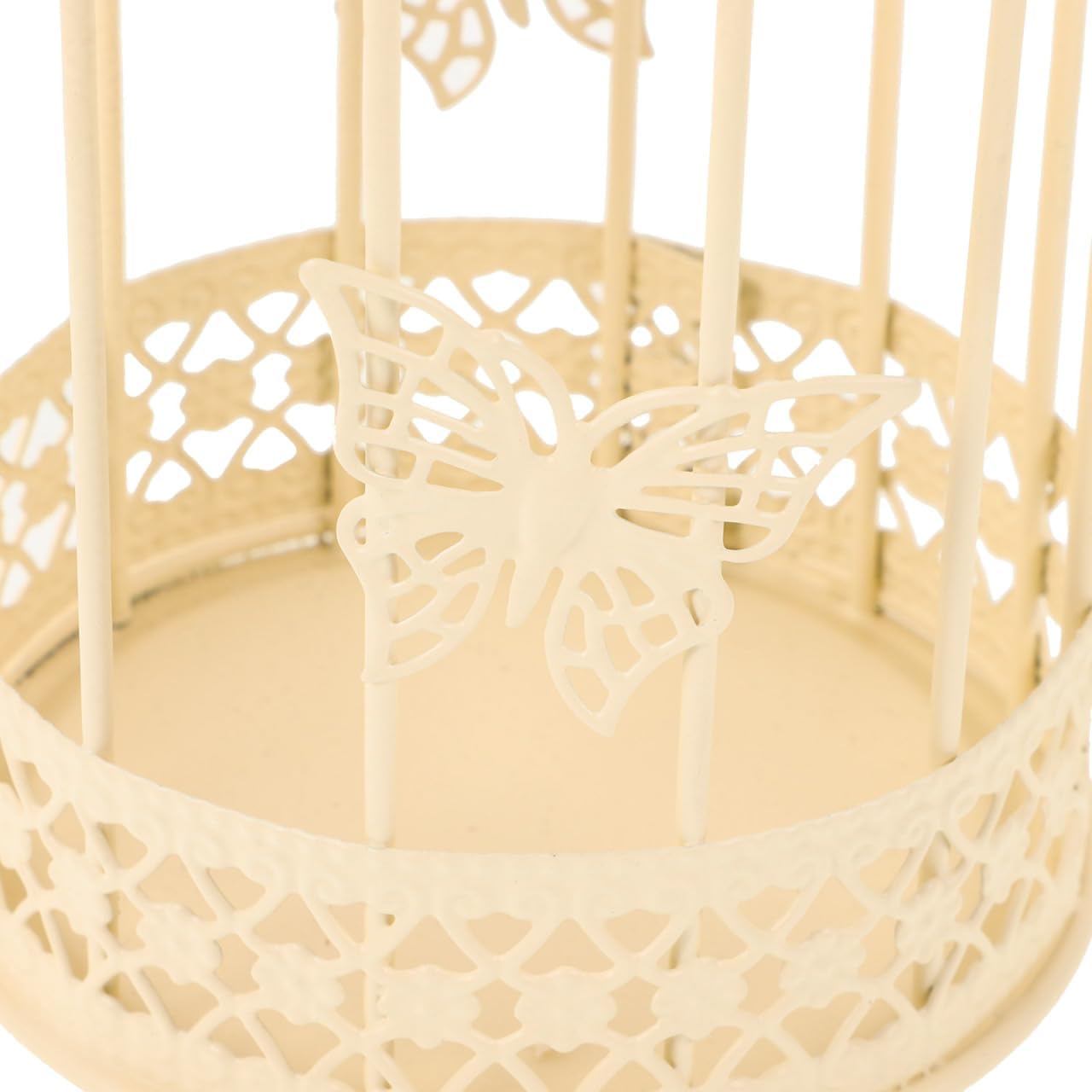 PRETYZOOM Cage Candle Holder Vintage Retro Tealight Candle Holder Large Tabletop Decor for Home Wedding Anniversary Candlelight Dinner 8.66 X 3.93 X 3.93 in 1 pc