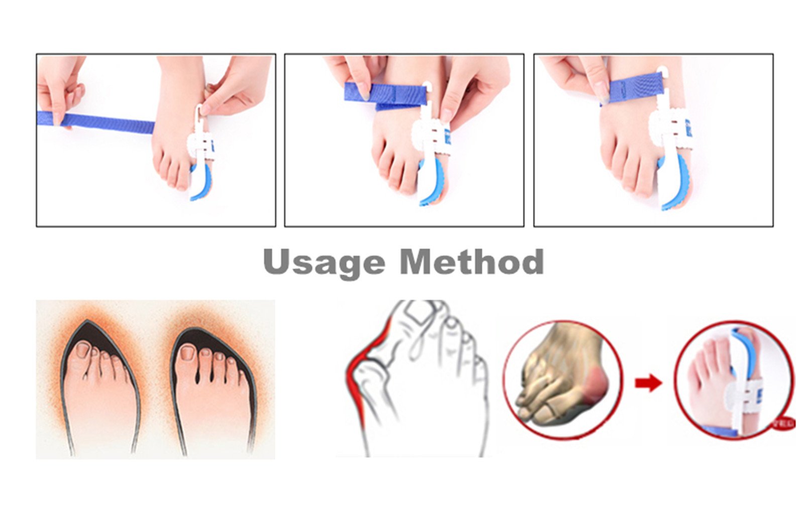 Bunion Night Splint prostownica z dużymi palcami hallux Valgus - 1 para