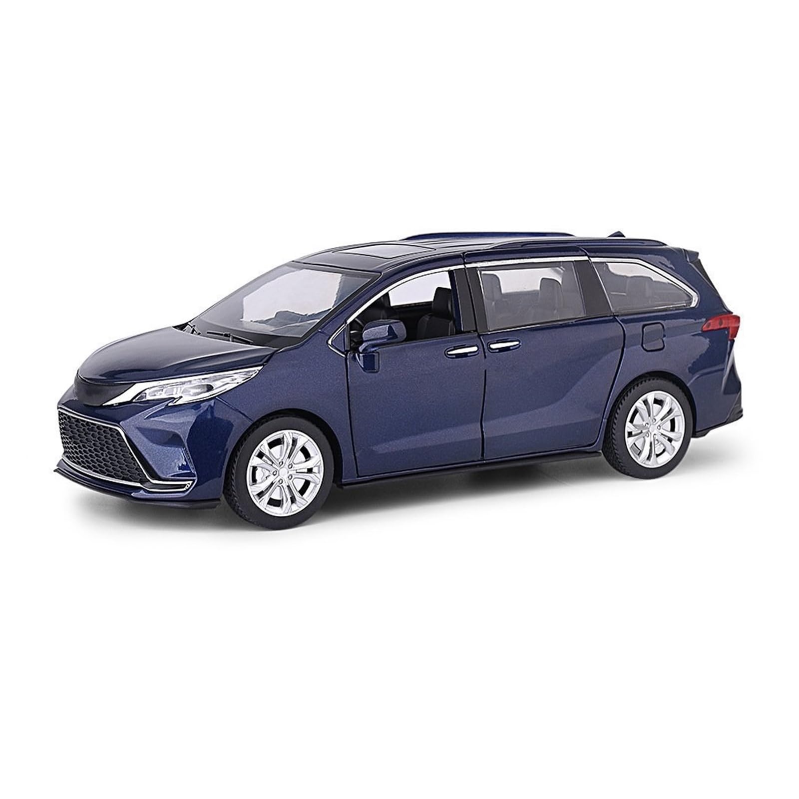 BANKOTO Diecast Car 1:24 For Toyota For Sienna MPV Alloy Car Model Diecast Collect Hobby Decoration Collectible(Blue)