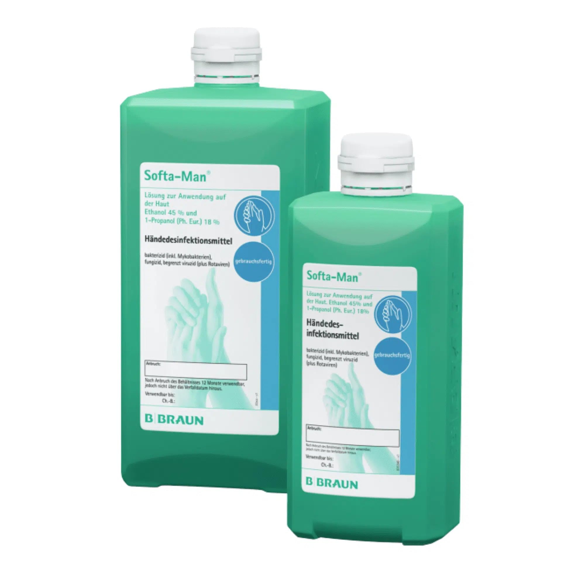 20 desinfectantes para manos B. Braun Softa-Man®, 500 ml, botella (20 ml)