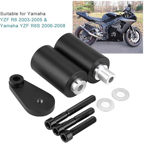 Miniatura 5 de Qiilu YZF R6 Kit de protectores de choque para marco para YZF-R6 2003 2004 2005 y para YZF R6S 2006 2007 2008