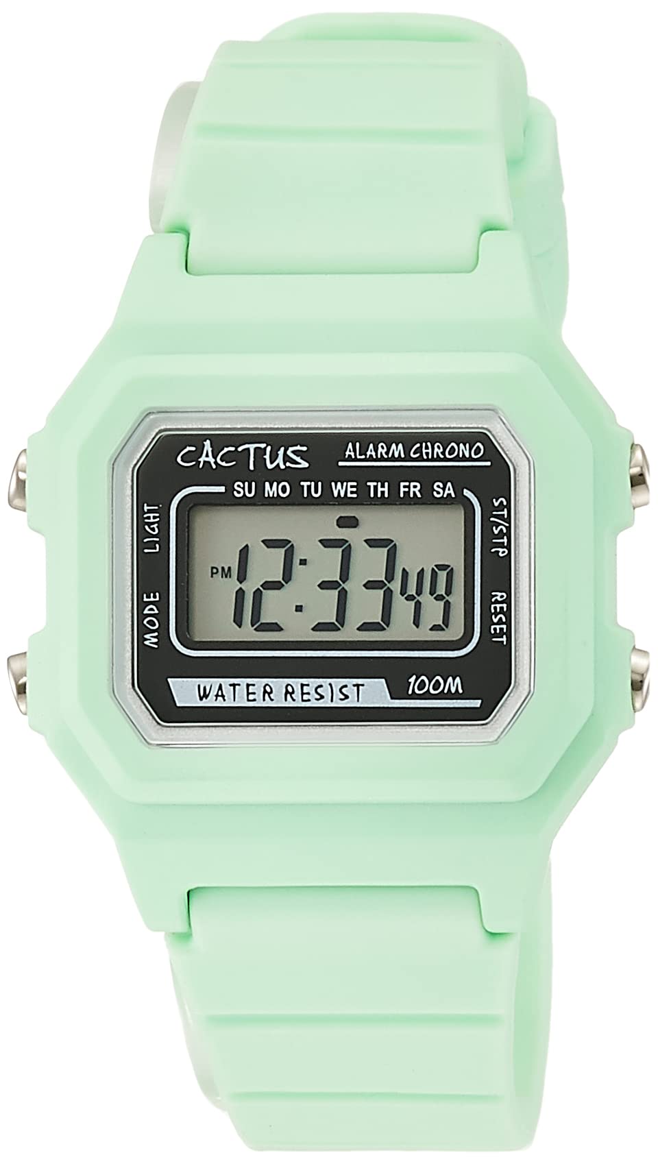 Cactus Kids Digital Watch CAC-109-M12, front view with digital display showing time and day.