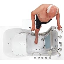 Ella Deluxe 30"x55" Air + Hydro Massage Walk-In Tub, Left Door, Heated Seat
