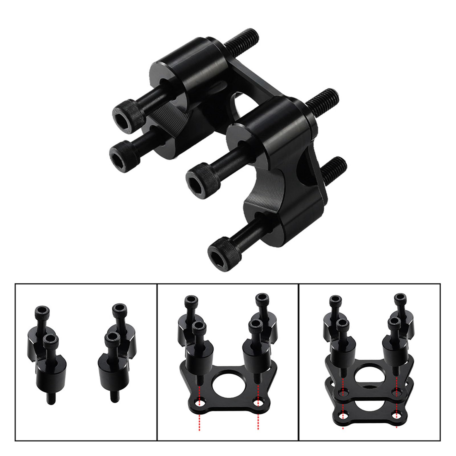 Kit de Elevador de Manillar para Spyder F3, Reemplazo de Extensión de Barra de de Motocicleta Ajustable de Aleación de Aluminio