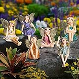 GloBrite 10cm Set of 6 Mini Fairy Garden Ornaments Outdoor - Garden Fairy...