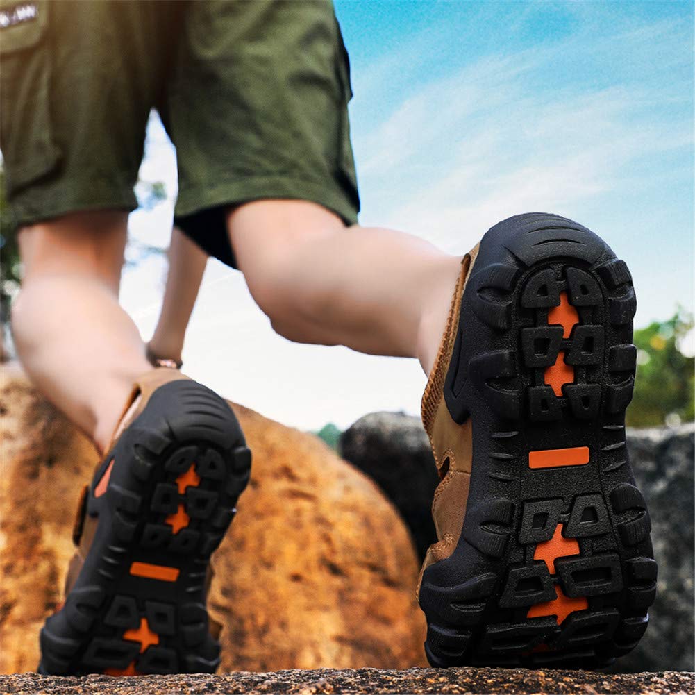 Sandalias de Senderismo para Hombre Sandalias para Caminar con Punta Cerrada Gancho y Bucle Malla y PU Correa de talón Ajustable Superior para Deportes y al Aire Libre,C,46
