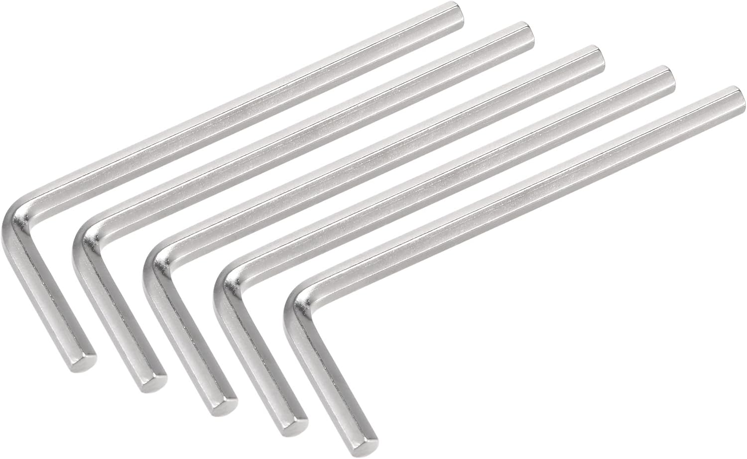 uxcell 4mm Hex Key Wrench, L Shaped Spanner CR-V Steel Hand Tool 5 Pcs