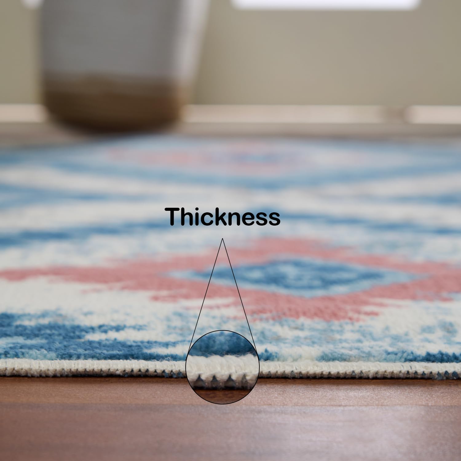 Welspun Wonder-Full Polyester Carpets for Living Room and Bedroom | 4x6 Feet | Geometric Pattern in Teal and Multicolor|Machine Washable Rugs | Anti-Skid | Fold Mark Resistant |Gel Foam Back for Hall