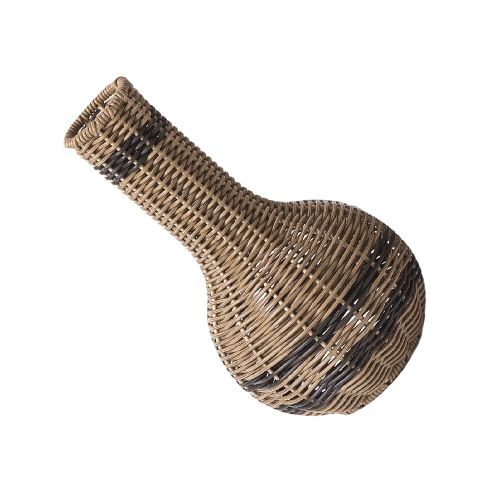Imitation Rattan Woven Vase Artificial Dried Flower Basket Florals Arrangement Holder Container for Home Table Decors Vintage Plant Vase