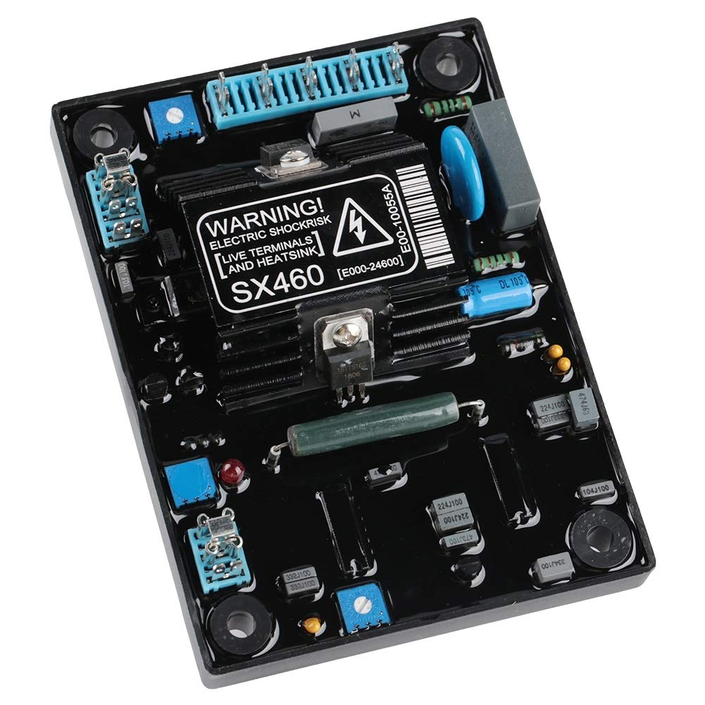 Jadeshay Regolatore di Tensione,SX460 AVR Regolabile Generatori Accessori Modulo Stabilizzatore Motore di Tensione Automatico per Generatore Motori Diesel,Ingresso CA 120 (95-132) V / 240 (190-264) V