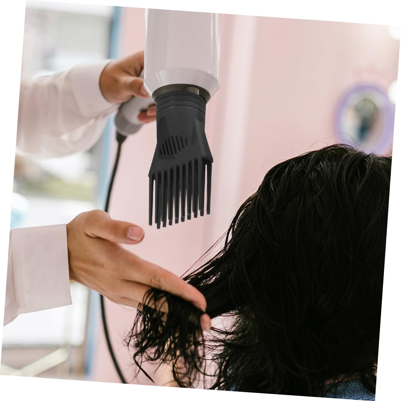 6pcs Hair Dryer Comb Nozzle Attachments for Styling and Drying and Easy to Install Blow Nozzle Replacement for Hair Types