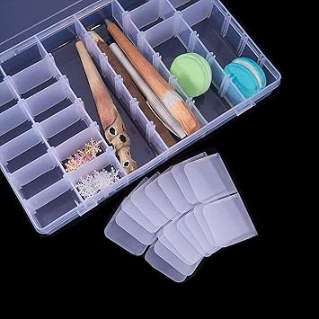 Amazon Com 36 Grids Clear Plastic Jewelry Box Organizer Storage Container With Removable Dividers For Diamond Painting Beads Jewelry Nail Art Arts Crafts Sewing