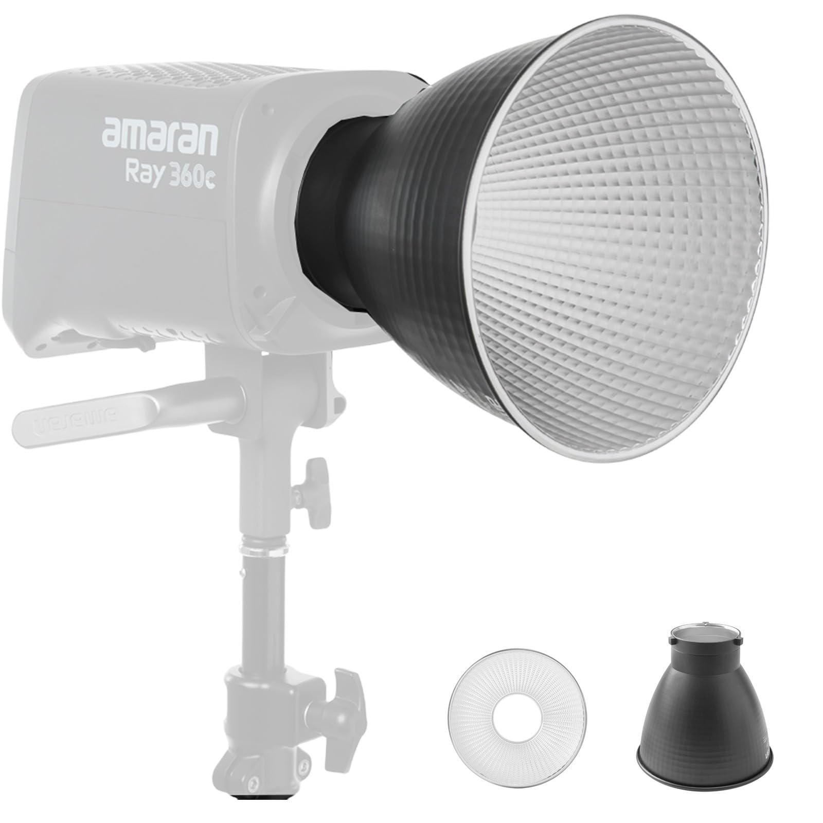 Amaran Bowens-Reflektor für Amaran Halo 200x 300x 600x, Ray 360c 660c und andere LED-Leuchten (nur Reflektor)