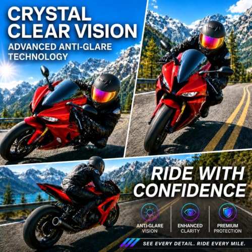 Image of PSLER Helmet Visor for T520 ST1400 R1 - T520 ST1400 R1 Face Shield Helmet Visor Helmet Accessories,Deep Rose Red