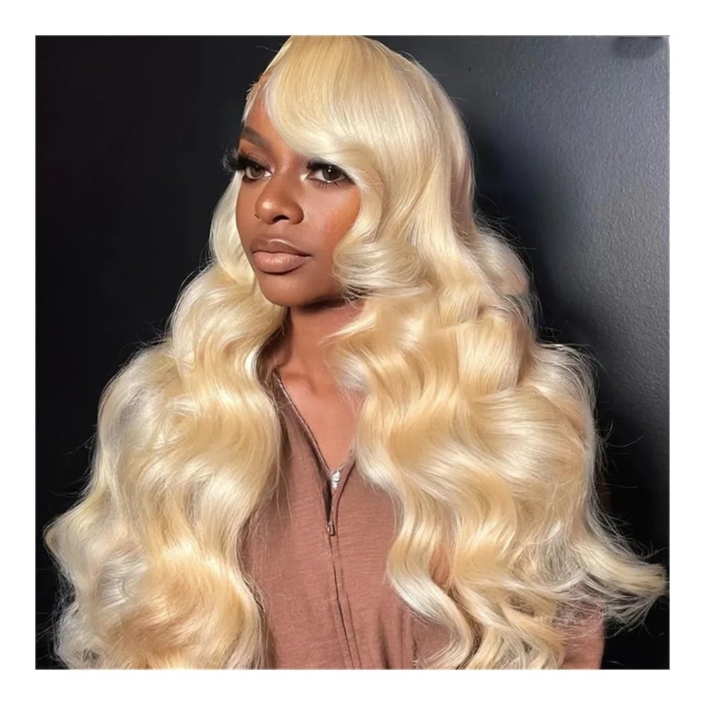 Perruque Lace Frontal Wig Blond Miel Body Wave 32 Pouces Cheveux Humains