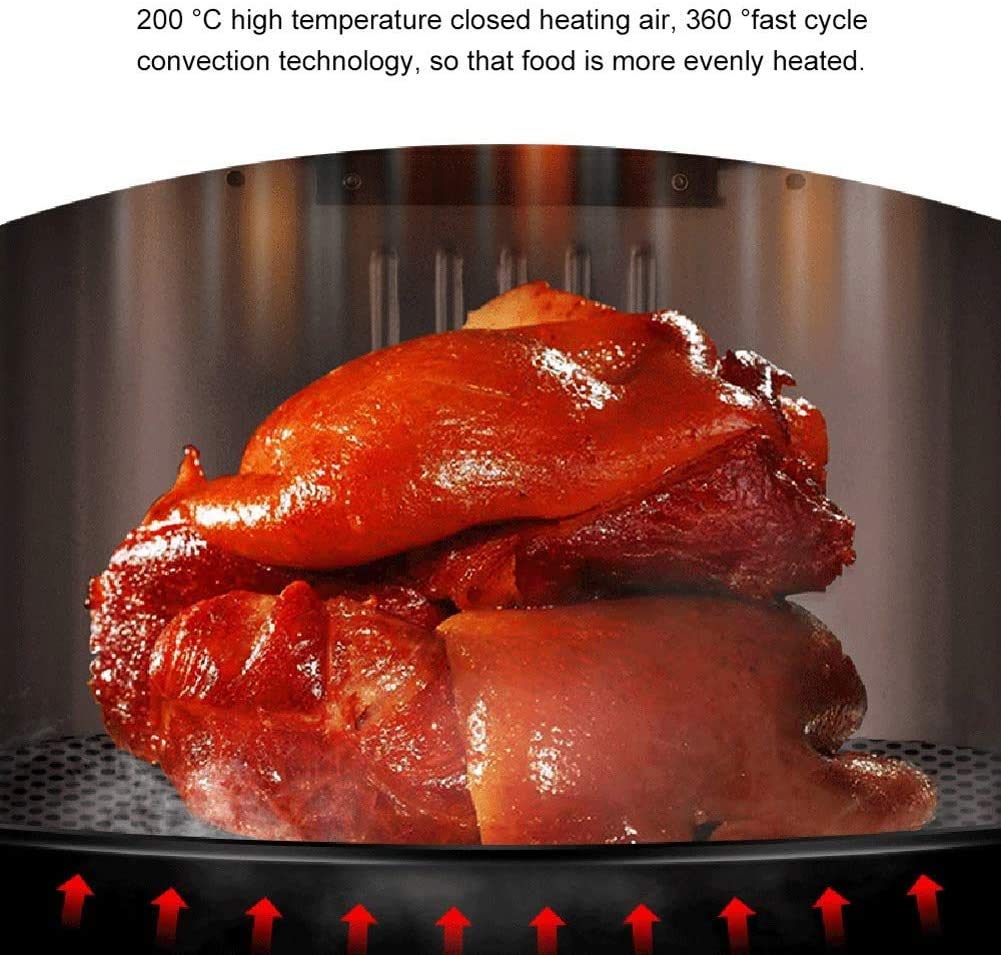 Friteuse d'air de 1200-watts 2.1L, friteuse électrique sans Huile avec minuterie Automatique et contrôle de la température