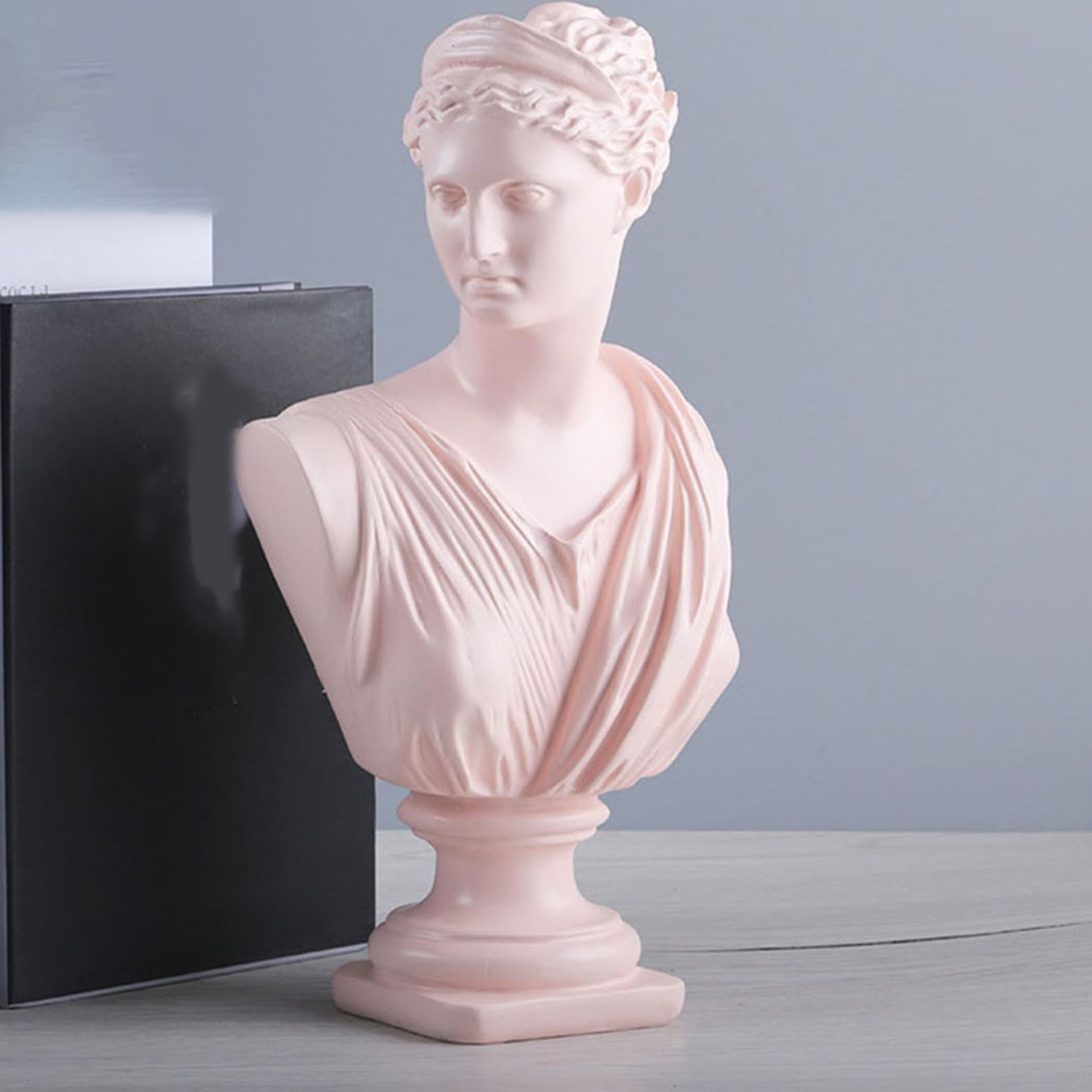 Rosa Harzstatue Göttin Skulptur Dekoration aus Kunstharz Realistisch und Charmant als Souvenir und Wohndeko für Wohnzimmer oder Schreibtisch