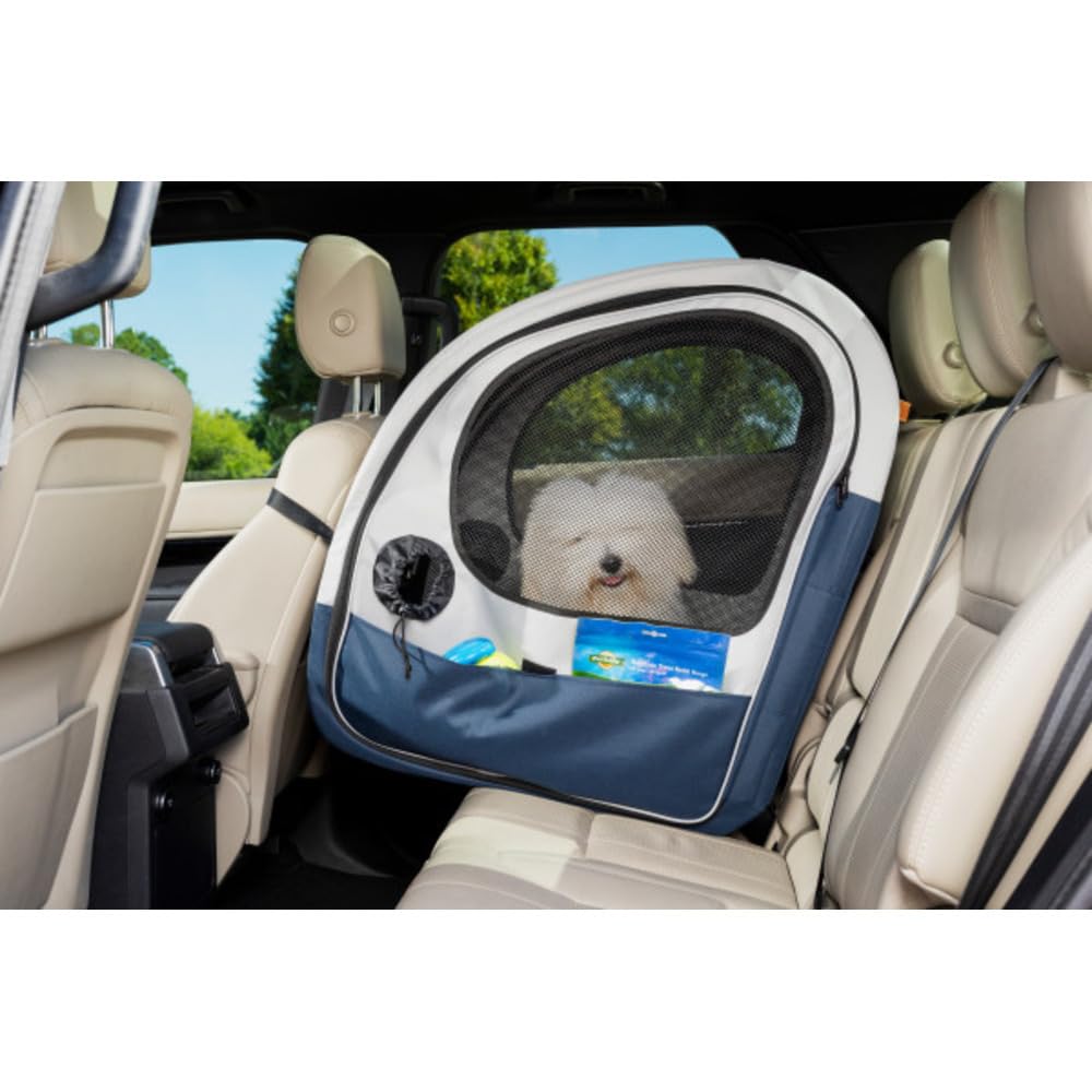 PetSafe Happy Ride - Trasportino da Viaggio Pieghevole con Struttura in Alluminio, Finestre in Rete, Tasche Portaoggetti e Accesso per Cintura di Sicurezza