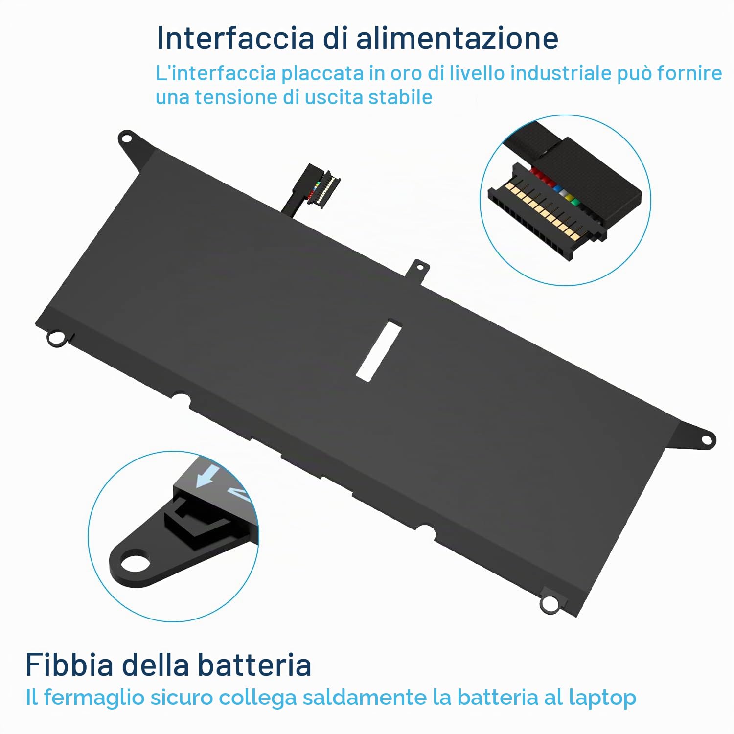 DXGH8 Batteria sostitutiva per Dell XPS 13 7930 9380 9370 13 7391 7390 2-in-1 7490 Latitude E3301 3301 Vostro 5391 5390 Series G8VCF G8VCF6C HK6N5 0H754V H754V P113G001 P82G P82G001