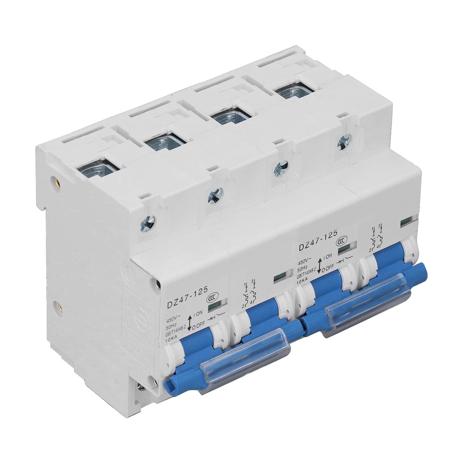 IEUMJNAT Power Transmission Switch, Easy Installation, Flame Retardant Interlocking Circuit Breaker, AC450V, Shock Resistant, 10KA(80A)