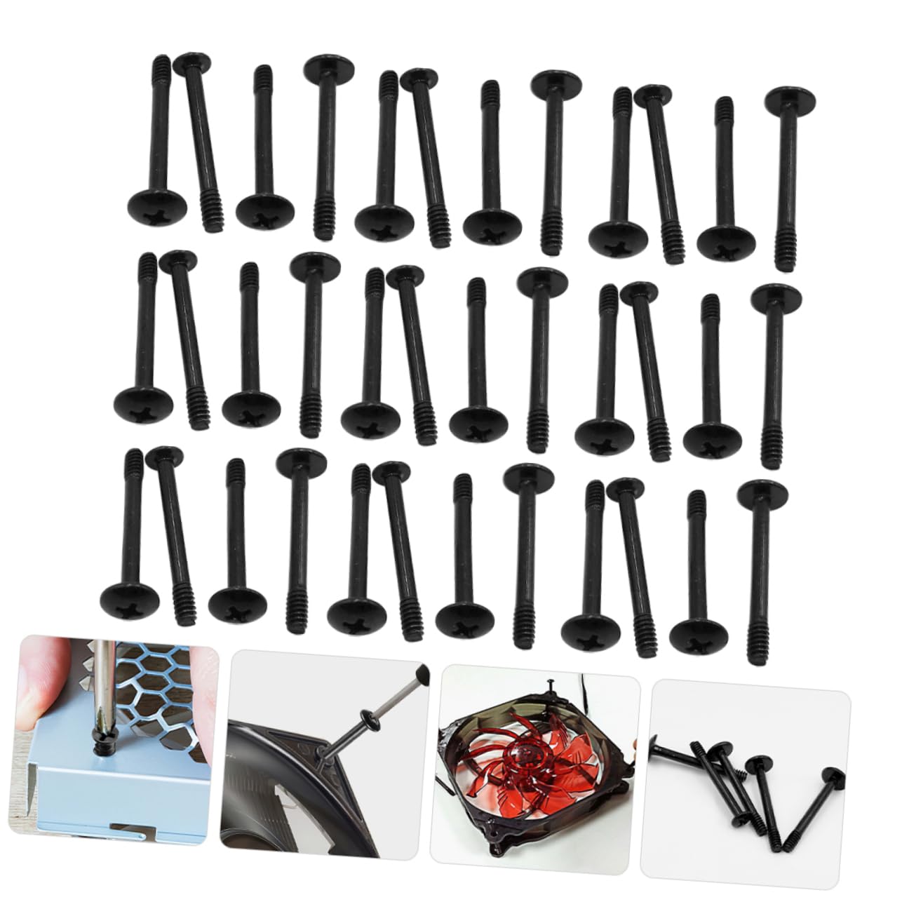Tofficu 5 Set Viti Per Computer Viti Lunghe Per Ventole Raffreddamento Pc E Stabile Per Case Ventole Raffreddamento 50 Pezzi*5