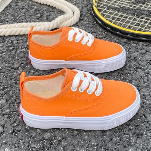 Boys and Girls Low Top Sports Shoes Lace up Canvas Children's Shoes Comfortable and Lightweight Skateboarding Shoes4