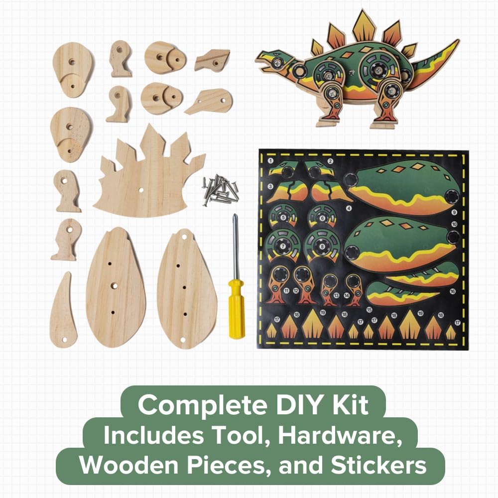DIY Wooden Dinosaur Kit for Kids - Build Your Own! -3