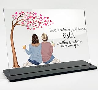 Sister Gifts, Personalised Gift for Sister, Birthday Present for Sister, Sisters Print, Gift Ideas with sayings quotes, Picture Illustration, Custom Acrylic Plaque