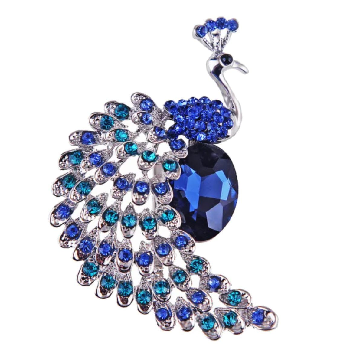 Via Mazzini Crystals Studded Peacock Brooch Cum Saree Pin For Women (Brooch0608) 1 Pc (B0CWVHDPPX) Amazon Price History, Amazon Price Tracker