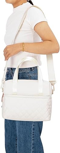 Miniatura 8 de NOL Natural Organic Lifestyle Bolsa de almuerzo reutilizable para mujer, a prueba de fugas, con aislamiento medio, de nailon, con correa desmontable