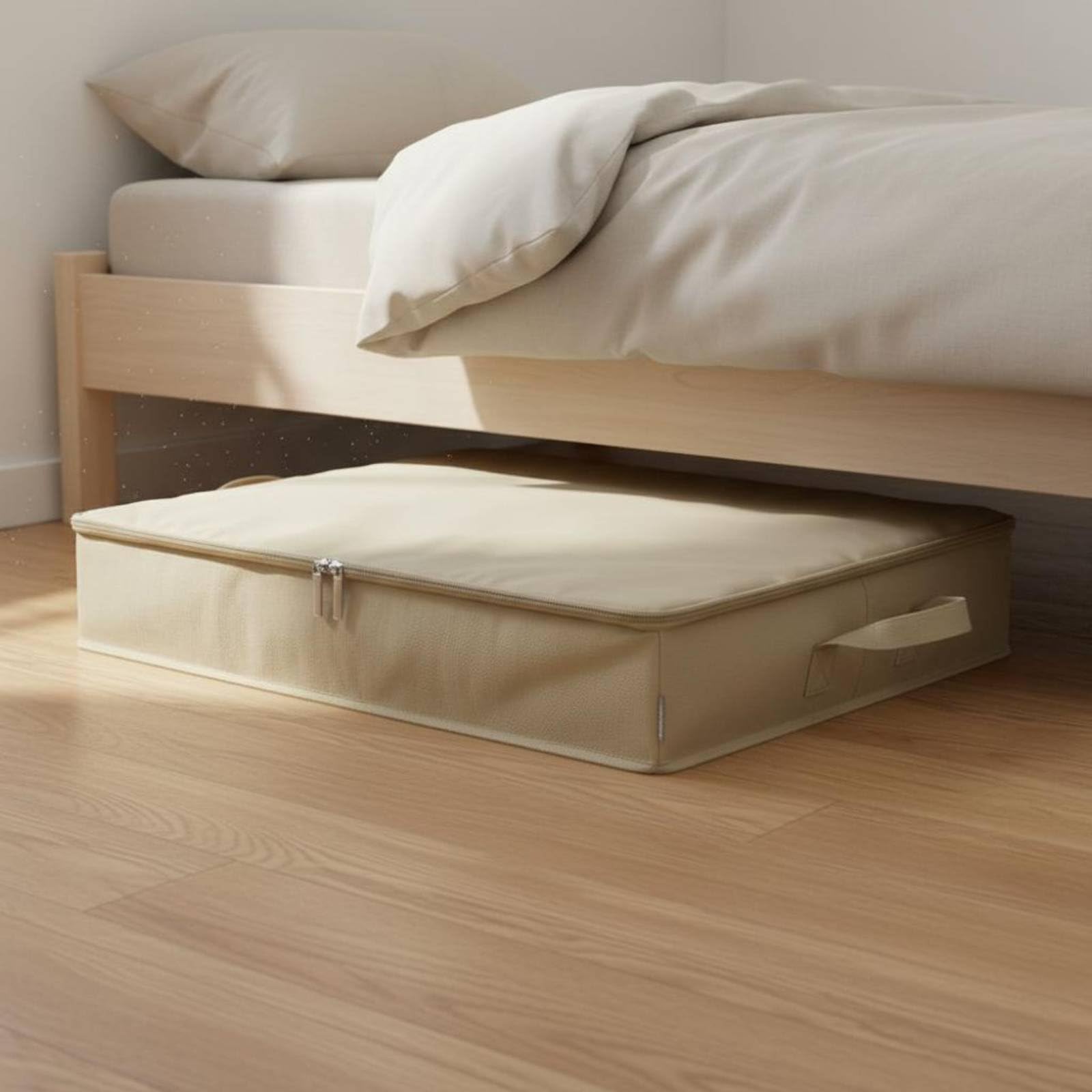 Qianly Organizer sotto Letto Salvaspazio Contenitore Sottoletto in Tessuto Grande Capacità Contenitore Pieghevole in Tessuto per sotto il Divano, Armadio, color to 3, 60x45x20cm