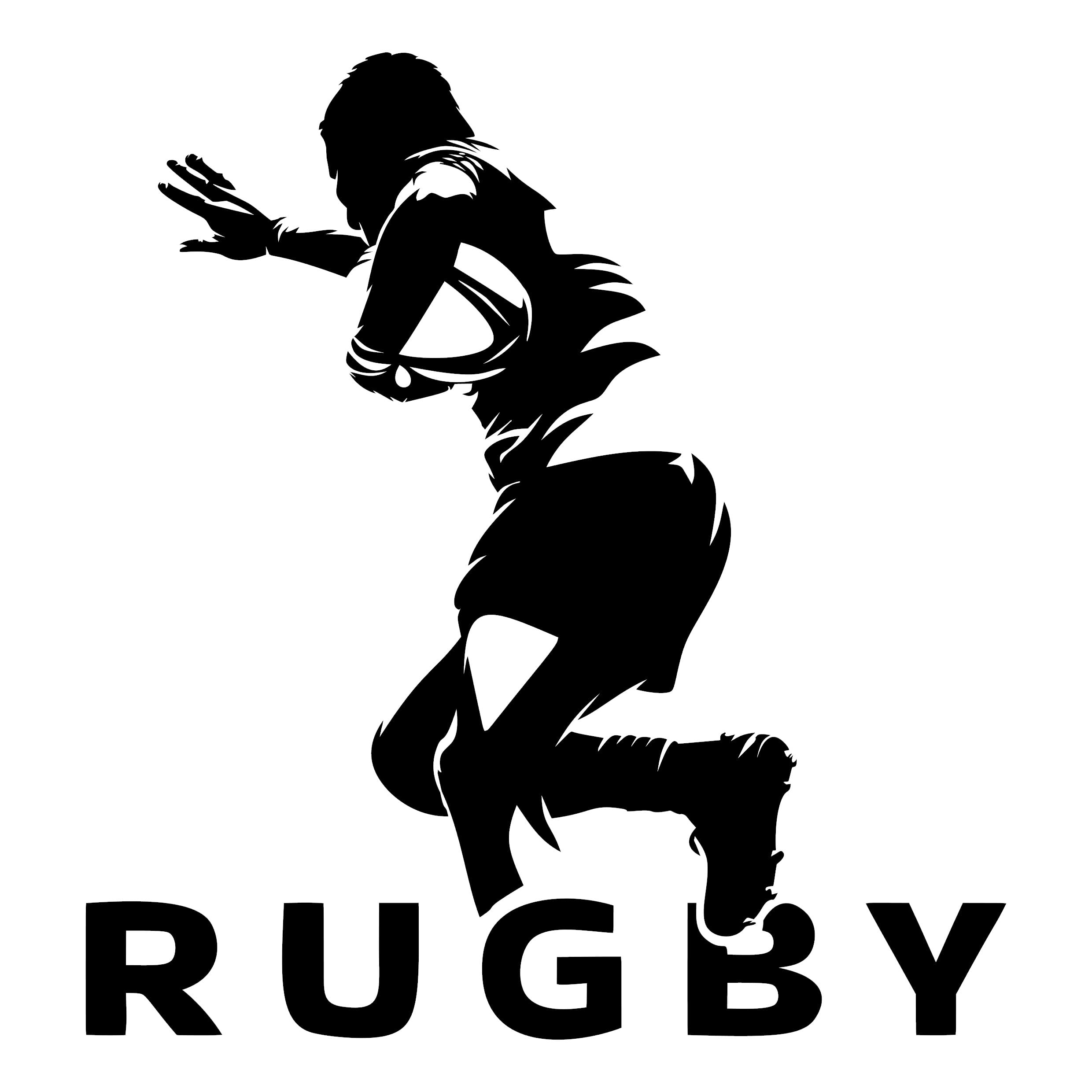 Sticker Autocollant Vinyle Rugbyman - Joueur de Rugby, Décoration Parfaite pour de nombreuses Surfaces, idéal pour Ordinateur portable, Voiture, etc ...