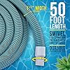 U.S. Pool Supply Pool Vacuum Hose - 1-1/2" x 50' Professional Heavy Duty Pool Hose for Inground, Spiral Wound with Kink-Free Swivel Cuff - Connect to Vacuum Heads, Skimmer, Cleaner, Filter Pump Inlet