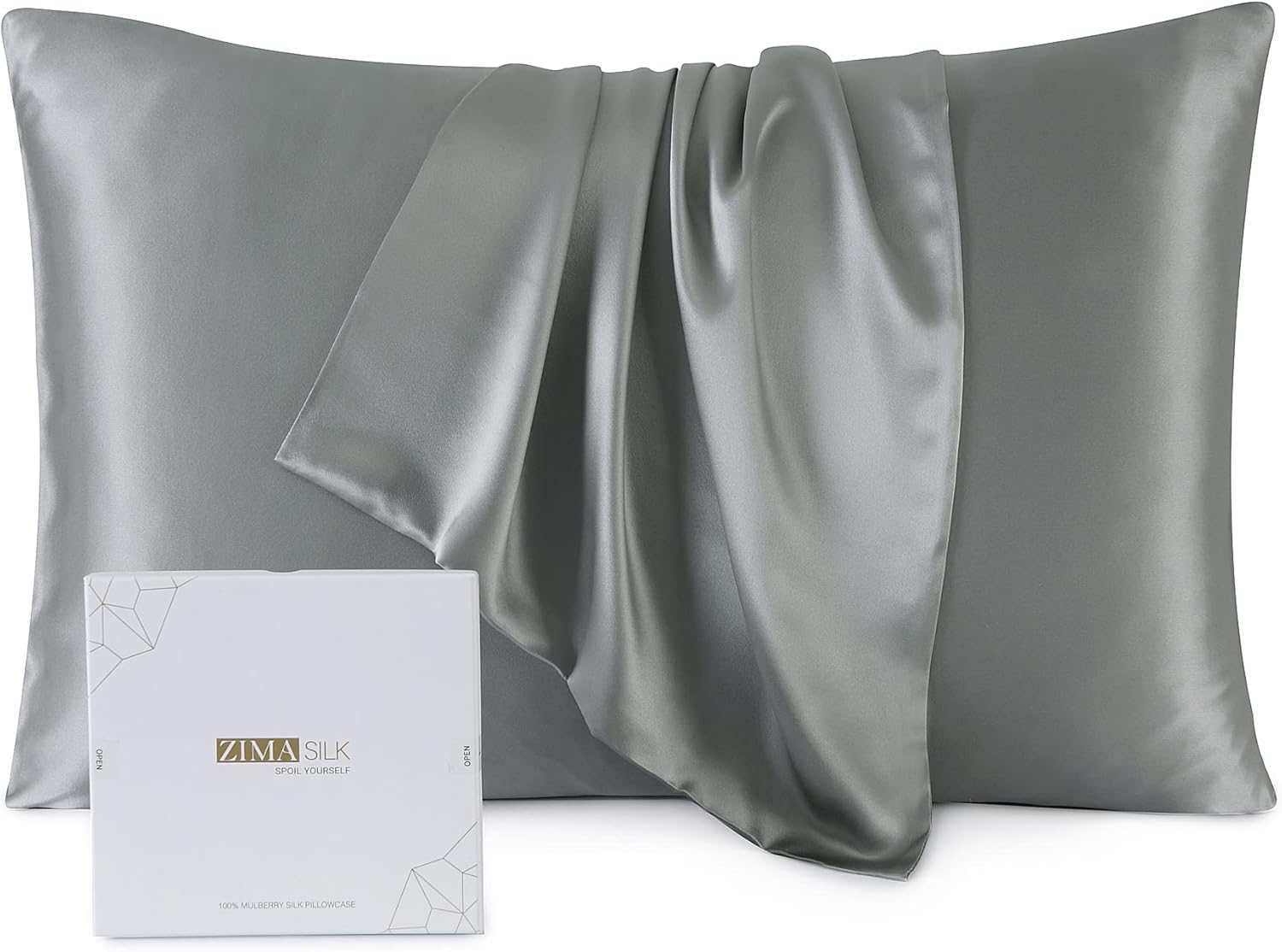 ZIMASILK 100 Pure Mulberry Silk Pillowcase for Hair and