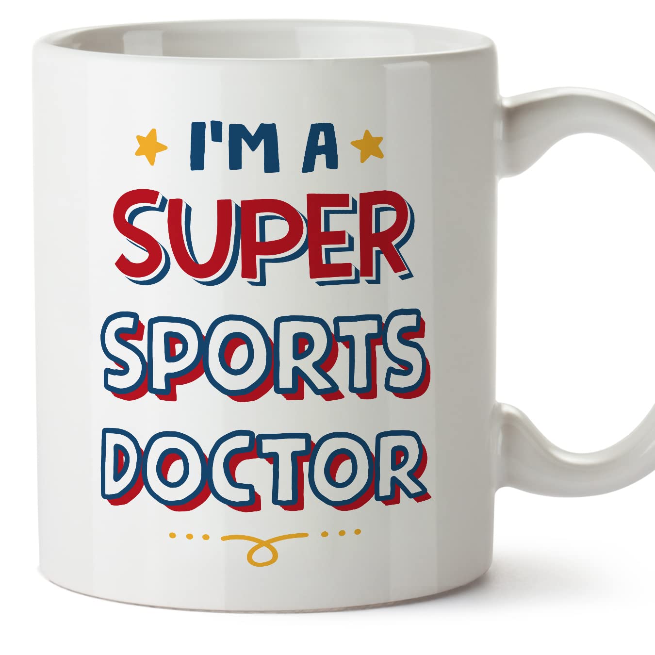 MUGFFINS Sports Doctor Mug - in English - I'm Super - Funny Gift for Colleagues - Ceramic 11oz Mug