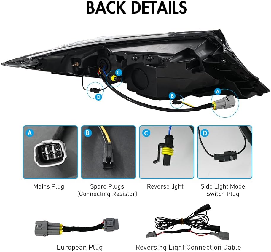 New Tail Lights for Toyota GR86 Subaru BRZ 2nd Gen ZN8 ZD8 2021-2025 Smoked Taillights with Sequential Turn Signal DRL Reverse Brake Light Rear Lamps Replacement(1 Pair)