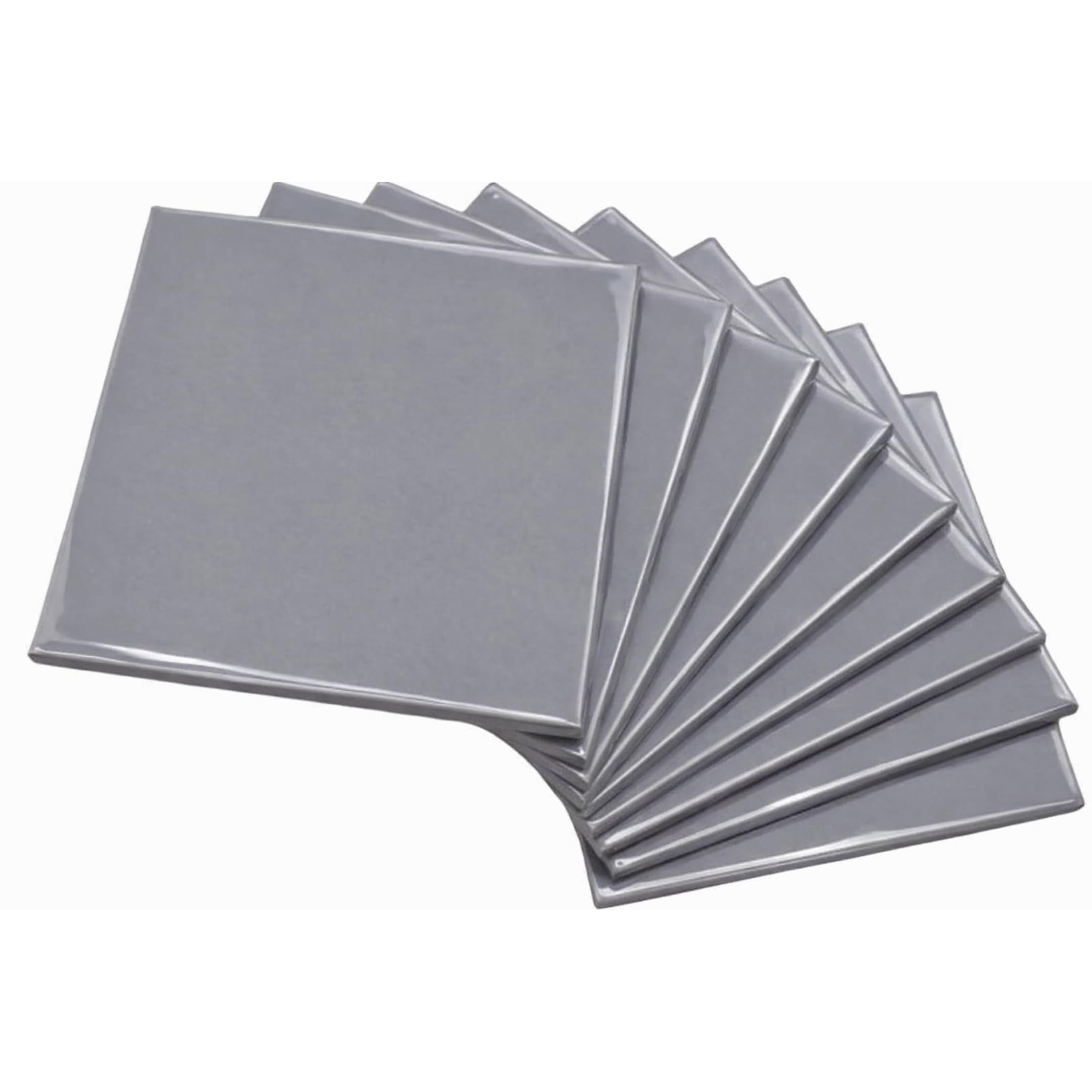 Tenedos Gloss 4 1/4' Ceramic Tile (Gray)