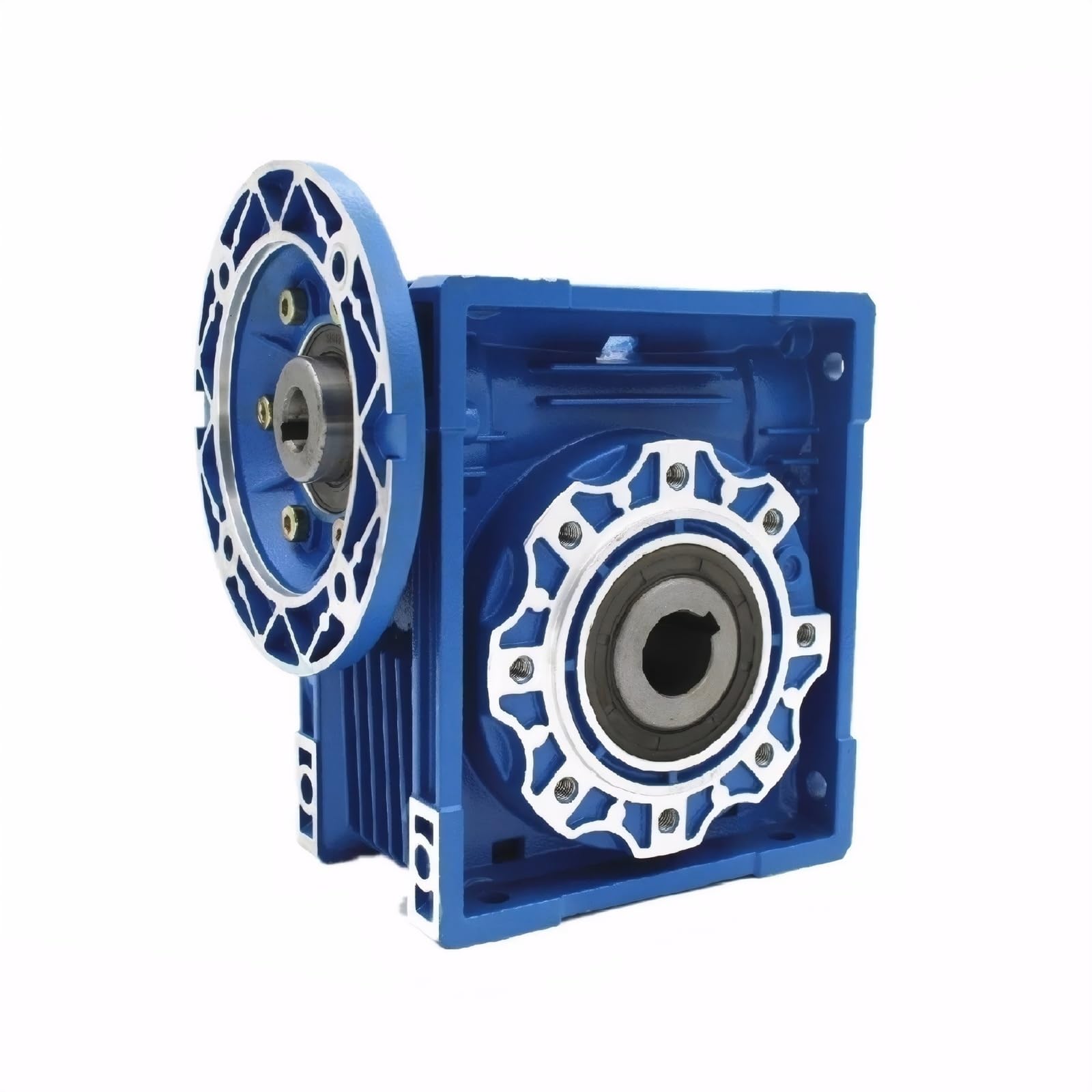 Riduttore di velocità a vite senza fine NMRV075 Flangia 90B14 con albero di ingresso da 24 mm e foro di uscita da 28 mm Alloggiamento in metallo(Ratio 60 to 1)