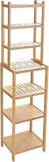 URFORESTIC 7-Tier Bamboo Bathroom Shelf, Narr...,