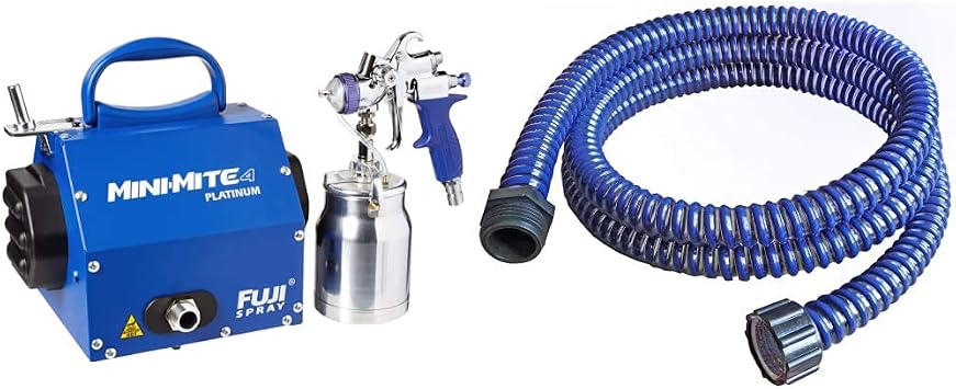 Fuji 2904-T70 Mini-Mite 4 Platinum - T70 HVLP Spray System & 2049F 6-Foot Flexible Whip Hose
